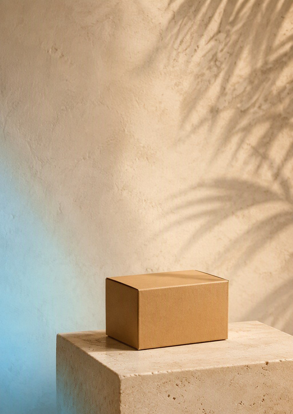 An unmarked plain parcel on a travertine pedestal — the truth about black-market weed and THC vape delivery in the UAE